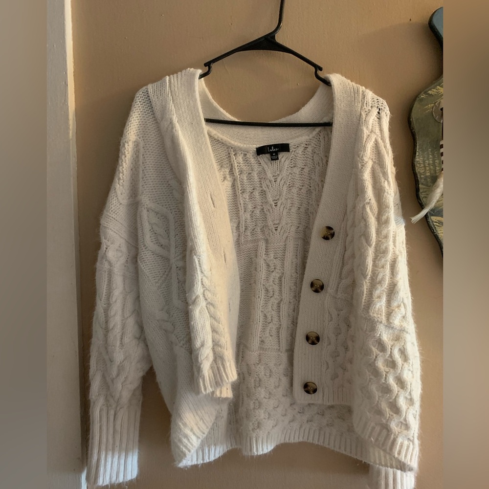 Lulus White cardigan